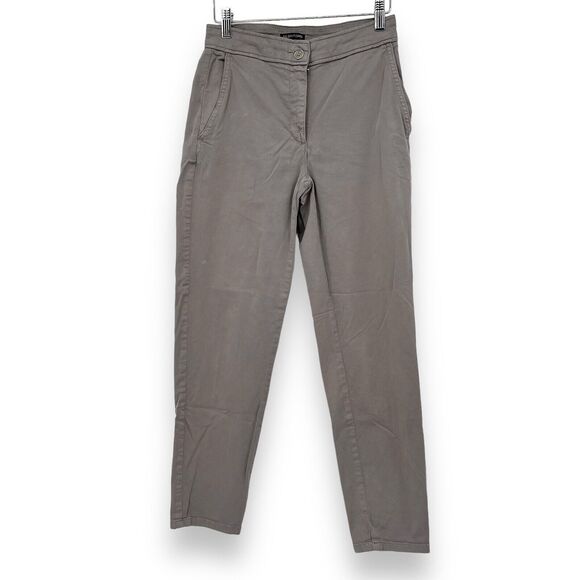 Eileen Fisher Toupe Womens Straight Leg Chino Pants Organic Cotton Sz 2 - Picture 1 of 5